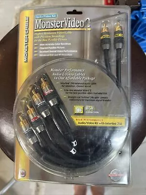 Monster Interlink 250 Stereo RCA Audio Cable PLUS Video2 Composite 2M - MV2AV25 • $10