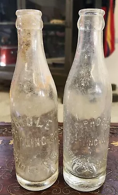 2 Vintage Clear Glass Bottles- I.F. Phoebus & Oriole Bottling Co • $9.99