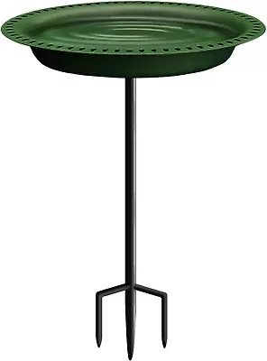 Extra-Large Freestanding Birdbath Bowl Detachable Decoration Spa With Metal Sta • $43.99