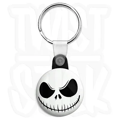 Jack Skellington Smiley - 25mm Keyring Button Badge With Zip Pull Option • £2.25