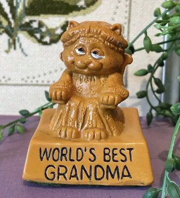 Vintage 1974 Wallace Berrie CO. WORLDS BEST GRANDMA Figurine • $10