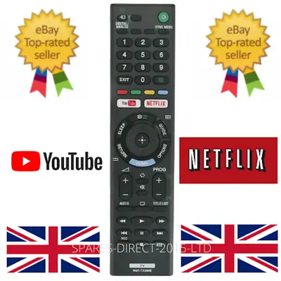 £4.88 • Buy Sony Rmt-tx300e  Replacement Remote Control   For   Sony Bravia  Lcd Led Tv