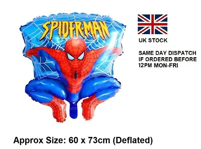 NEW SPIDERMAN  -  SUPER  HERO -  Helium Foil Balloon  -  Party Decoration - UK  • £2.39