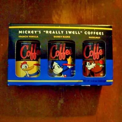 Walt Disney World Theme Perks Mickey's Really Swell Coffee Sampler 3 Pack 5 OZ. • $14.95