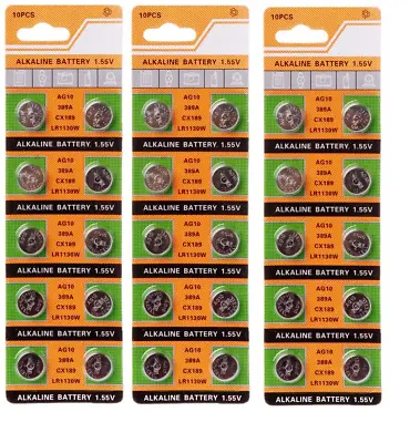 30 X Ag10 Lr1130w389acx189lr1130w 1.5v Alkaline Button Batteries Exp 31/12/26 • £3.59