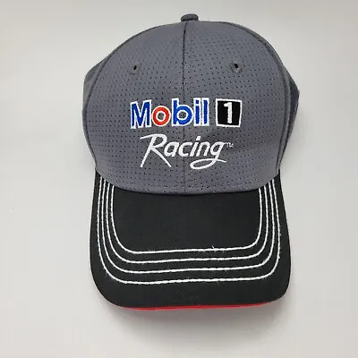 Mobil 1 Racing Mesh Hat Cap Gray Used Strapback G33 • $9.99