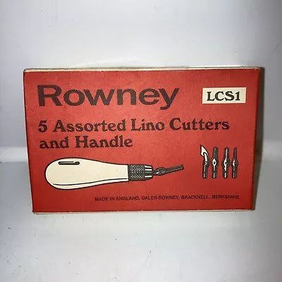 Hobby Craft Lino Cutter 5 Assorted Cutters And Handle Vintage • £6.50