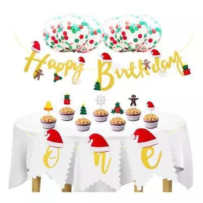 12pcs Bell Snowflake Santa Hat Cupcake Toppers Cake Picks • $6.80