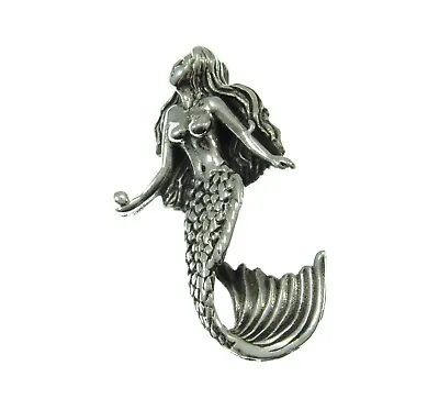 Handcrafted 925 Sterling Silver 3D MERMAID Slide Pendant Aquatic Female Fish • $29.89