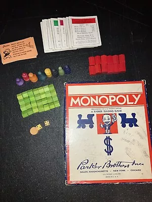 Early Vintage Monopoly Parker Brothers Game Wooden Houses & Other Pieces • $29.99