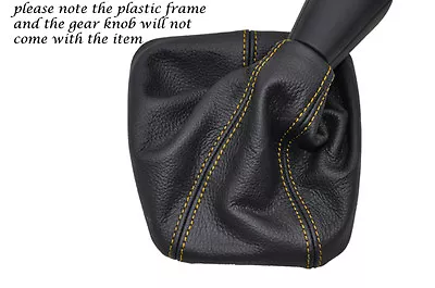 £23.38 • Buy Yellow Stitching Fits Skoda Yeti 2009-2013+ Leather Gear Gaiter Only