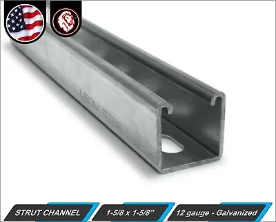 1-5/8  X 1-5/8  Strut Channel - Galvanized - Slotted - 12 Gauge - 7-ft. Long • $47.25