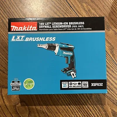 Makita XSF03Z 18V LXT Cordless Brushless Drywall Screwdriver • $119.95