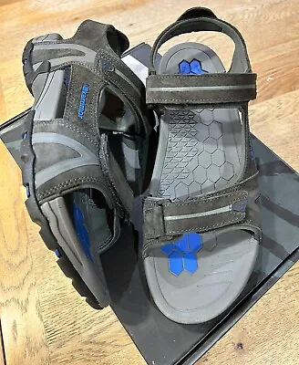 KARRIMOR Turks Men’s Sandals Grey Size UK 8 EU 42 BNWB Leather • £17