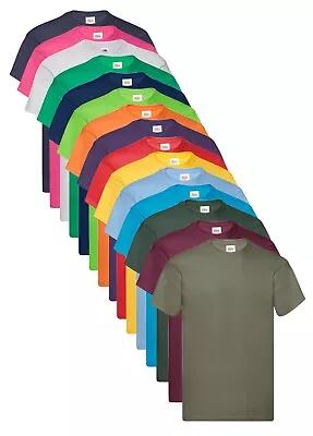 Fruit Of The Loom Plain Cotton Lightweight Cheap Budget Tee T-Shirt Tshirt S-5XL • £3.99