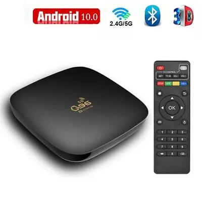 Android 10.0 OS Q96 2GB 16GB UK Smart TV BOX Quad Core WIFI 4K 3D Media Player • £22.30