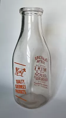 Vintage Langmore Farm Golden Guernsey Products Special Milk Bottle Troy Ny • $19.99