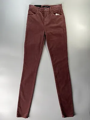 J Brand Maria Velvet High Rise Skinny Jeans Pants Warm Sable 24 Authentic NWT • $22