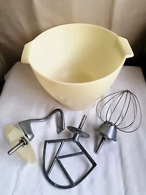 Vintage Kenwood Chef Mixing Bowl K Beater Whisk & Dough Hook • £25