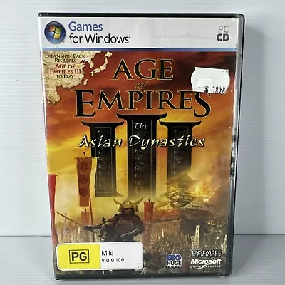 Age Of Empires III 3 - The Asian Dynasties (Expansion) PC CD-Rom Game - Sealed • $25.50