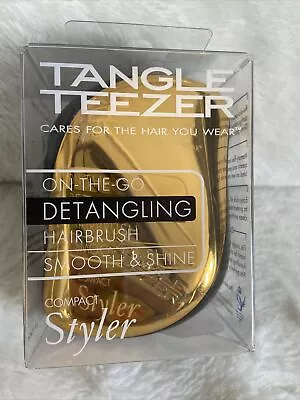 Tangle Teezer Gold Bronze /Black Detangling Compact Styler Hairbrush • £10.80