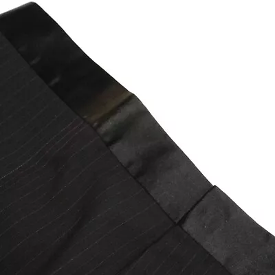 Prada NWD Wool Formal Tux Dress Pants Size 52 (36 US) In Black Pinstripe • $119.99