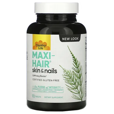 Country Life Maxi-Hair 90 Tablets Biotin MSM B Vitamins For Healthy Skin Hair • $53.45