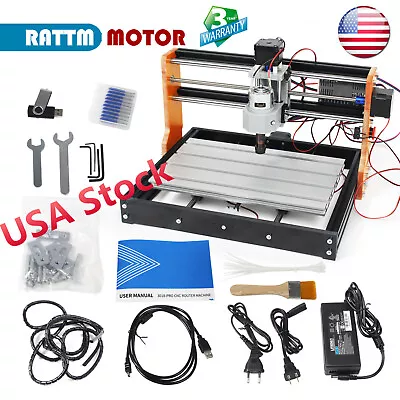 『USA』 3018 Pro CNC Router PVC PCB Wood Cutter Milling Machine W/ Limit Switches • $140