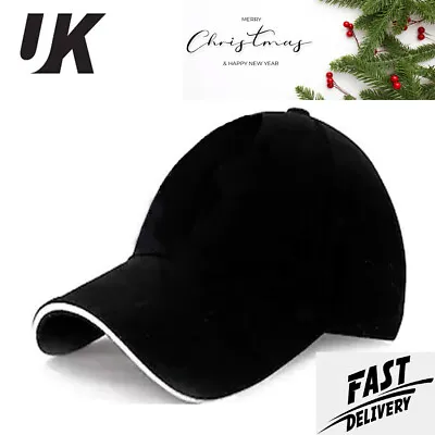£3.97 • Buy Baseball Caps Hat Black Sports Cap Mens Women Adjustable Casual Summer Hats UK