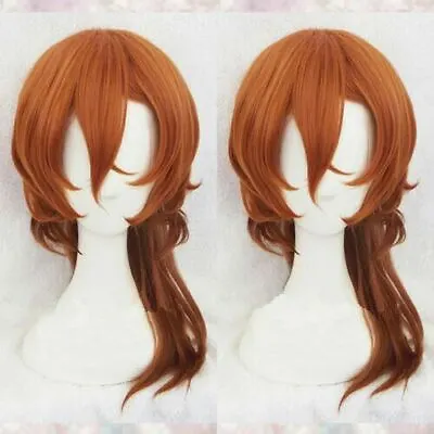 For Cosplay Bungo Stray Dogs Chuya Nakahara Chuuya Short Orange Brown Hair Wig • $15.88