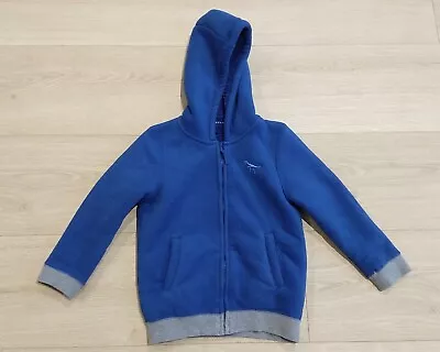 £2.50 • Buy Nutmeg Age 4-5 Blue Dinosaur Full Zip Hoodie Fleecy Teddy Bear Lining Boys Warm