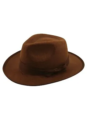 Adult Mens Safari Indiana Jones Explorer Jungle Fancy Dress Fedora Hat Accessory • £7.95