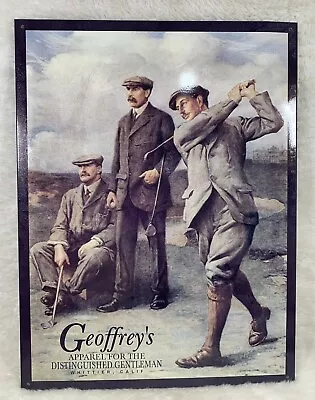 Golf Vintage Geoffrey's Apparel For The Distinguished Gentleman Sign READ • $15.53