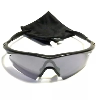 RARE OAKLEY M FRAME 1.0 Z87 SUNGLASSES Matte Black W/ Black Iridium Hybrid Lens • $263.99