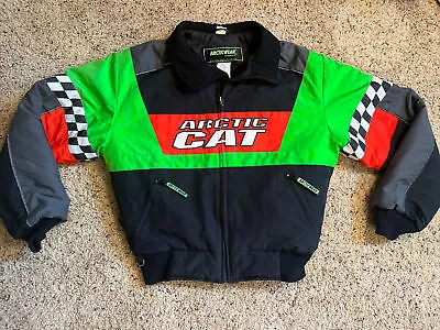 Vintage Arcticwear Arctic Cat Racing Snowmobile Jacket Coat Men’s Size Small • $59