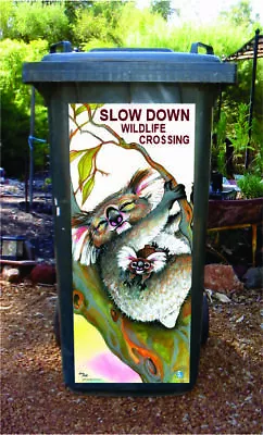 Wildlife Crossing Koala Wheelie Bin Sticker • $45