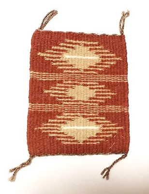 Vintage Miniature Finely Woven Native American Navajo Rug - 6  X 5  • $35