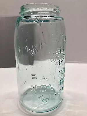 Antique Mason’s Patent Nov 30th 1858 Blue Glass Jar • $2.75