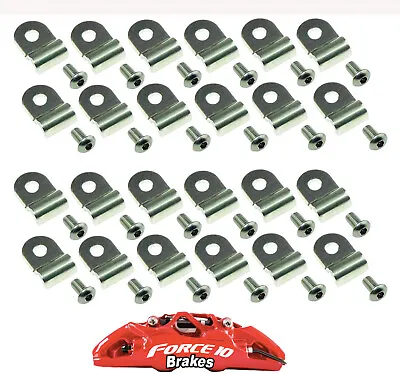 1/4  Stainless Steel 48pc Brake Line Clamp & Screws  Street Rod Custom Universal • $17.95