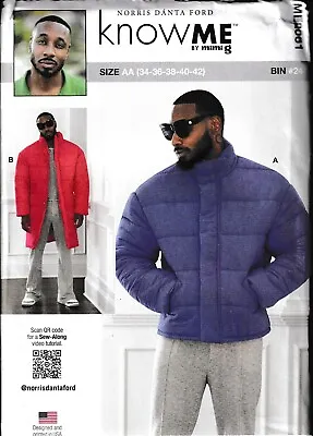 Mens Oversized Lined Puffer Coat In Two Lengths Size 34-42 Sewing Pattern • £6.99