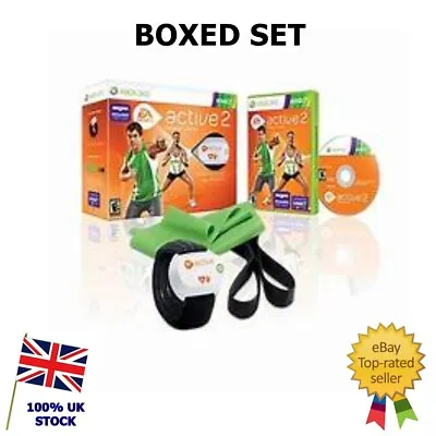 XBOX 360 - BOXED EA Sports Active 2 Fitness - Resistance Band + Sensor + Game • £10.95