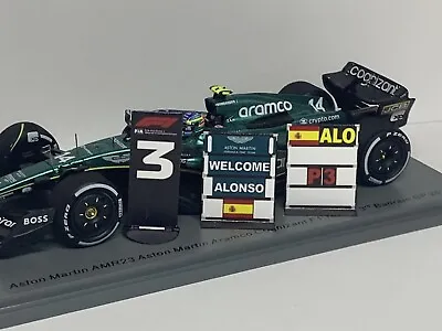 1:43/1:18/1:64 Pitboards Pack (F1 Slate) / Fernando Alonso (Aston Martin) 2023 • $19.47