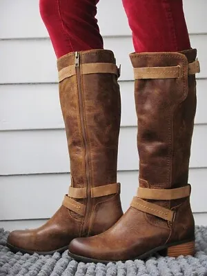 Ugg® Australia Darcie Chestnut Leather Riding Boots Uk 5.5 Eur 38 Usa 7 Rrp £295 • £89.99