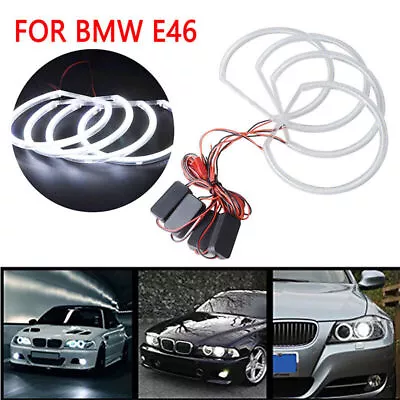 4pcs Angel Eyes Light For BMW 3 E46/E39 White Car Headlight LED CCFL Halo Rings • $24.99