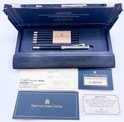 Graf Von Faber-Castell Perfect Pencil Desk Set Black Sterling Silver Signature • $1500