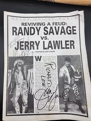 Signed WWF Wrestling Program Macho Man Randy Savage Jerry Lawler Plus More! (JB) • $399.99