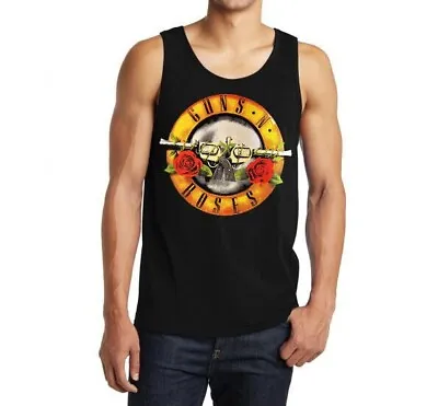 GUNS `N ROSES LOGO Rock Band Black Tank Top Men's Sizes • $16.99