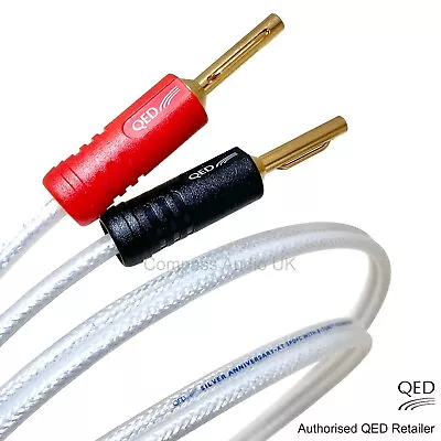 QED Silver Anniversary XT Speaker Cable Terminated AIRLOC ABS Plugs 0.5m SINGLE • £23.95