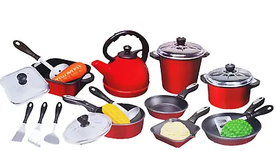 £18.25 • Buy Kids Pretend Kitchen Play Set Accessories Pots Pans Food Cooking Utensils 