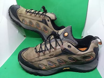 MERRELL Radius Hiker Boots Mens Waterproof Low Top Vibram Brown Shoes Size 14 • $35.99